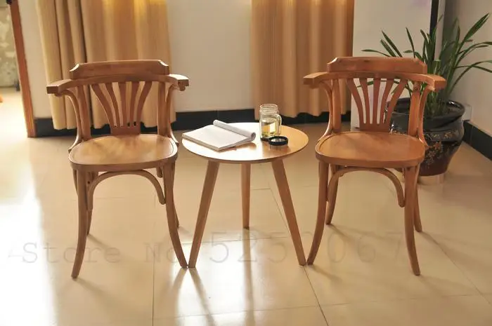 Обеденный стул из цельного дерева барный домашний кофе Западный ресторанный