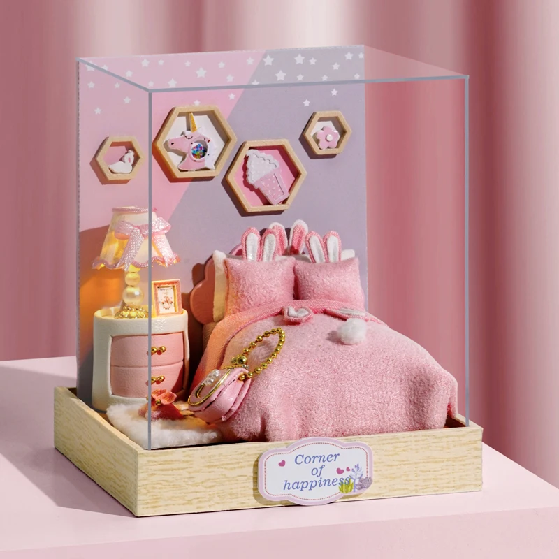 Кукольные домики игрушка миниатюрный 3D кукольный домик DIY деревянный мебельный