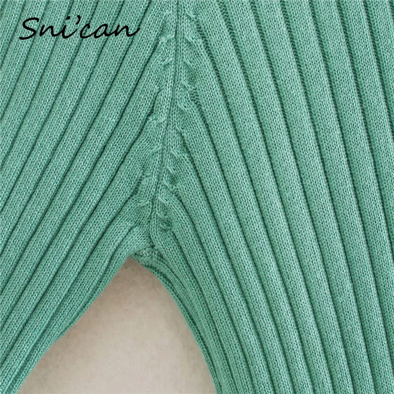 

Snican Solid Turtleneck Sweater Pull Col Roul Femme Za 2021 Women Vintage Pullover Ladies Tops Jumper Mujer Casual Streetwear