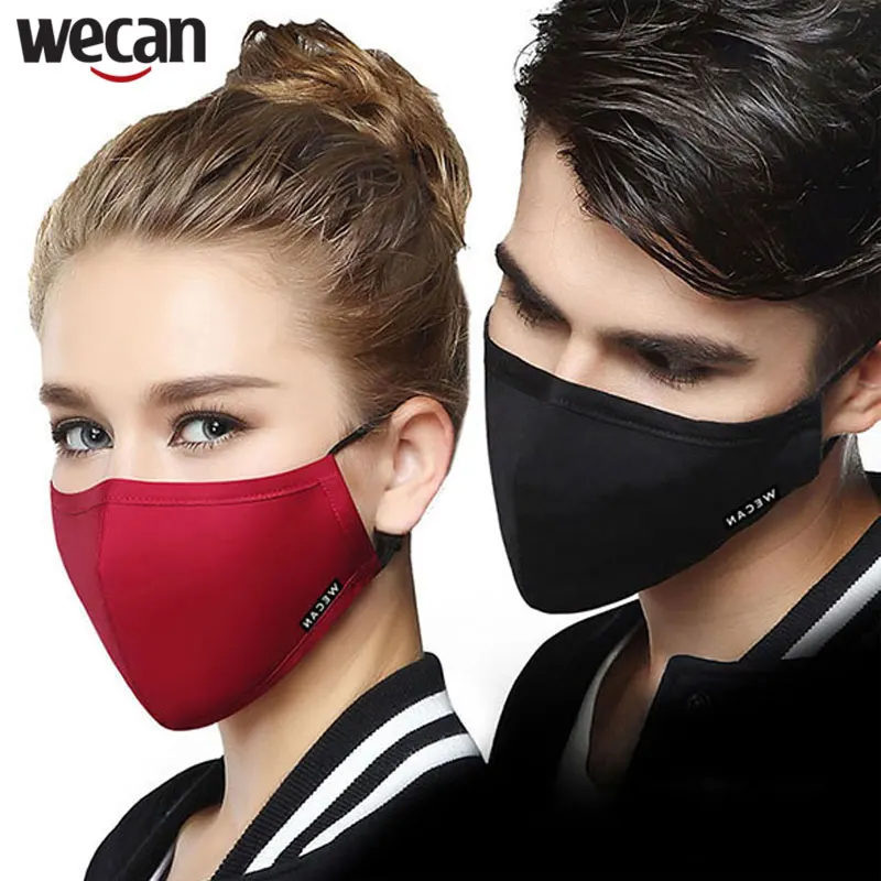 Корейская хлопковая противопылевая маска Wecan для рта PM2.5 Kpop унисекс с угольным