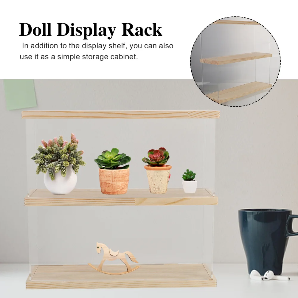 

1pc Transparent Doll Model Rack Model Storage Holder Exhibition Shelf