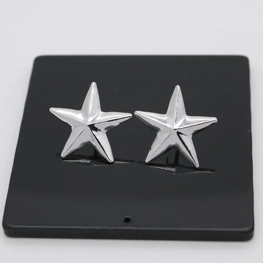 

Prettyia очаровательные ювелирные изделия 3D 5 точек Золотая Серебряная Звезда заколка на лацкан аксессуары