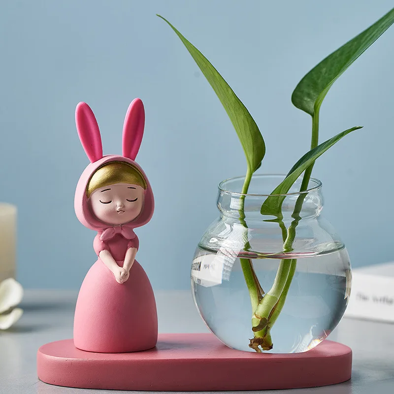 

Nordic Creative Office Desktop Hydroponics Small Ornaments Lovely Children's Room Layout Living Room Home Decoration.