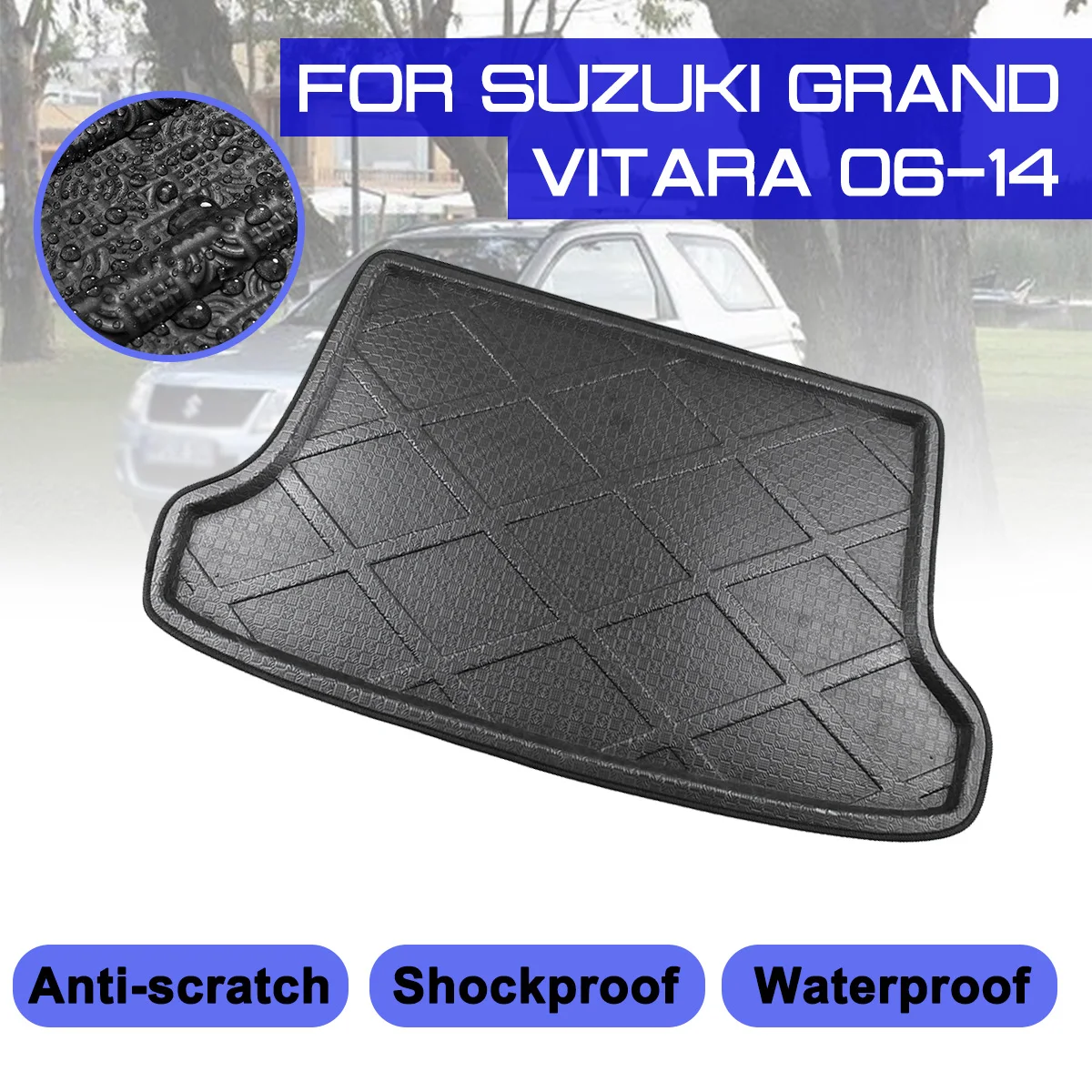Автомобильный напольный коврик ковер для Suzuki Grand Vitara 2006 2007 2008 2009 2010-2014 задний