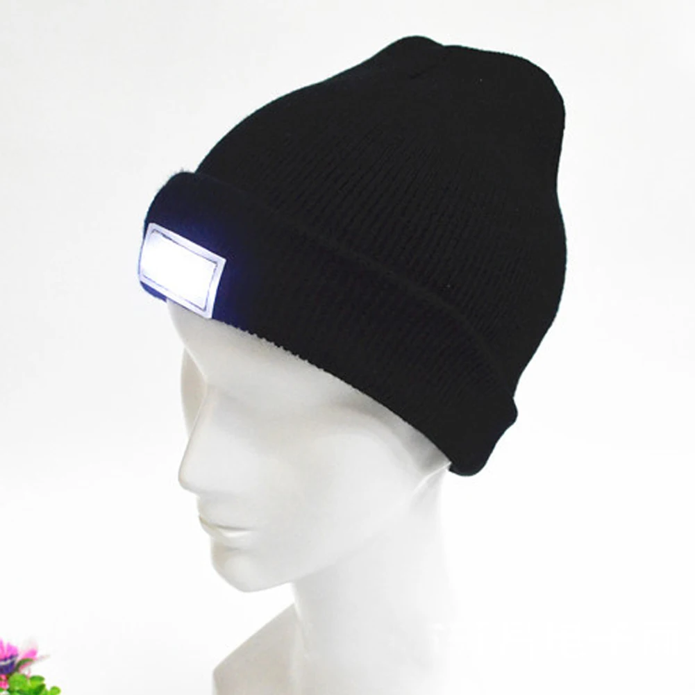 Головной убор со светодиодами портативная головная осветительная лампа Gopro Beanies Ночная Рыбалка Охота Кемпинг бег освещение Вязание шерстяное#734