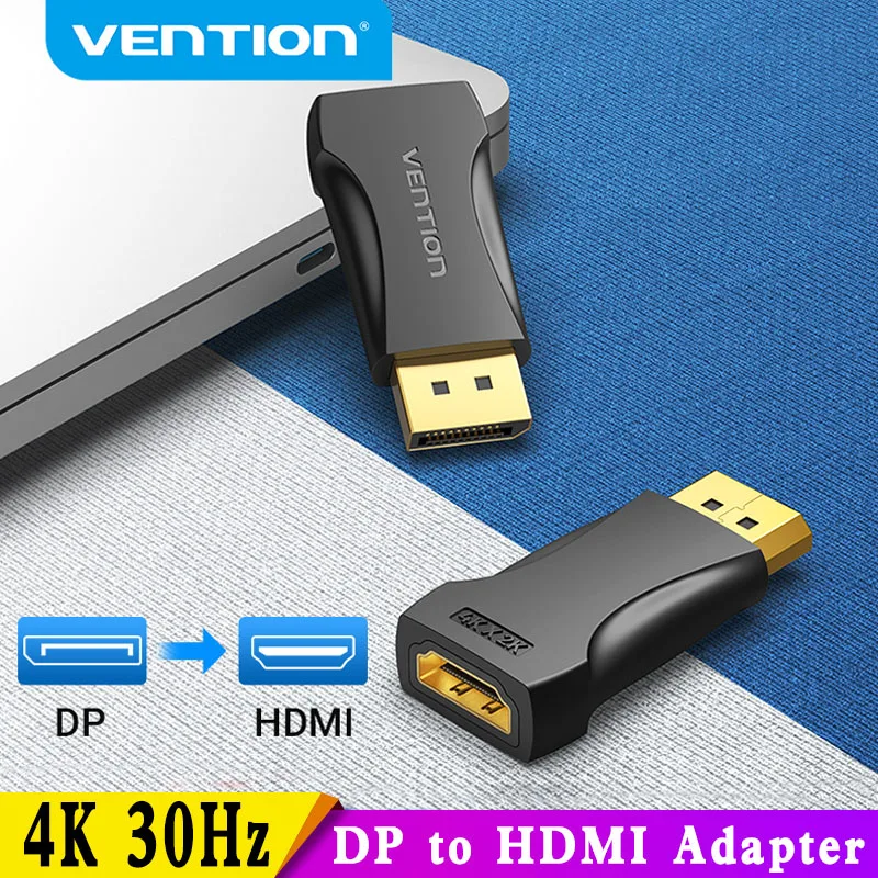 

Vention DP to HDMI Adapter 4K30Hz Display Port Male to HDMI Female Converter for PC Laptop Projector DisplayPort to HDMI Adapter