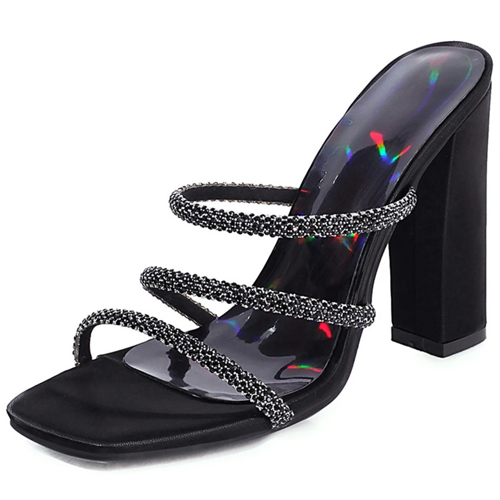 

SARAIRIS Big Size 34-43 Female Concise Pumps 2021 Summer Fashion Pumps Women Square Toe Thick High Heels Mules Shoes Woman