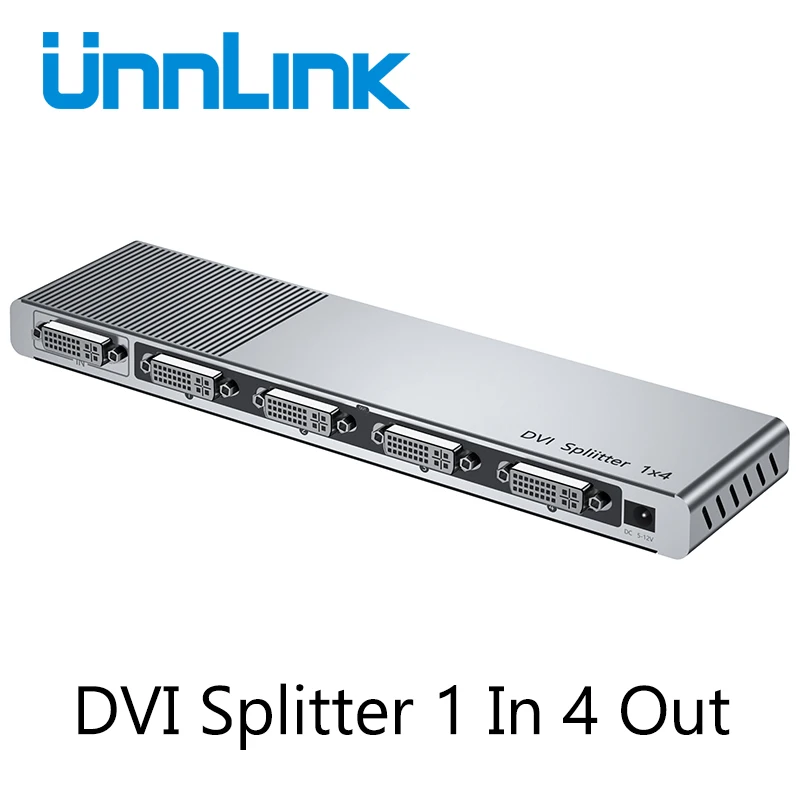 

Разветвитель Unnlink DVI 1X4 DVI-D Video 1 в 4 Out распределительная коробка FHD 1080 60 Гц для ПК Box Проектор Монитор компьютер