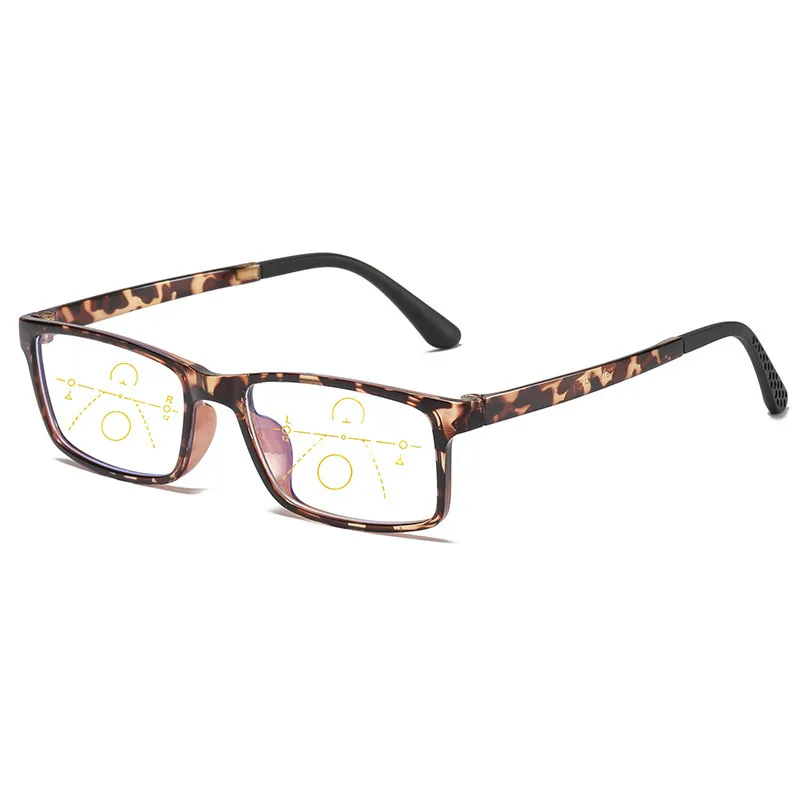 + 1 00 ~ 4 прогрессивные очки для чтения мужчин и женщин анти-светильник свет