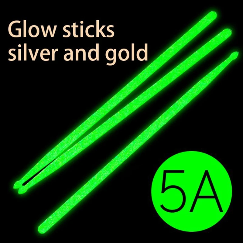 Luminous Drumsticks Bright Drum Stick LED Light Up in the Dark Stage Jazz Reuse Kit 2 | Спорт и развлечения