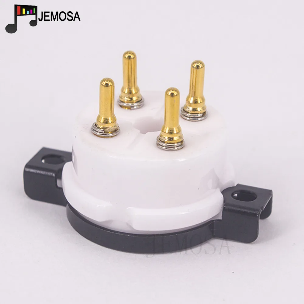 Разъем для лампы EIZZ Ceramic 4PIN с золотым покрытием для ламп 2A3, 300B, 811, 274A, 572B, 5Z3, 5U4G, 866, 6B4G вакуумного усилителя аудио Vintage HIFI on.