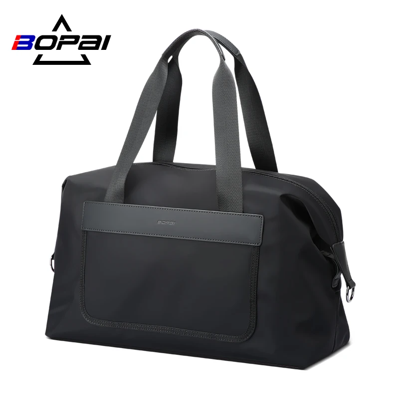

BOPAI Travel Duffel Bag For Men Large Capacity Luggage Male Sports Short Trip Wild Leisure Light Handbags With Shoes Pockets