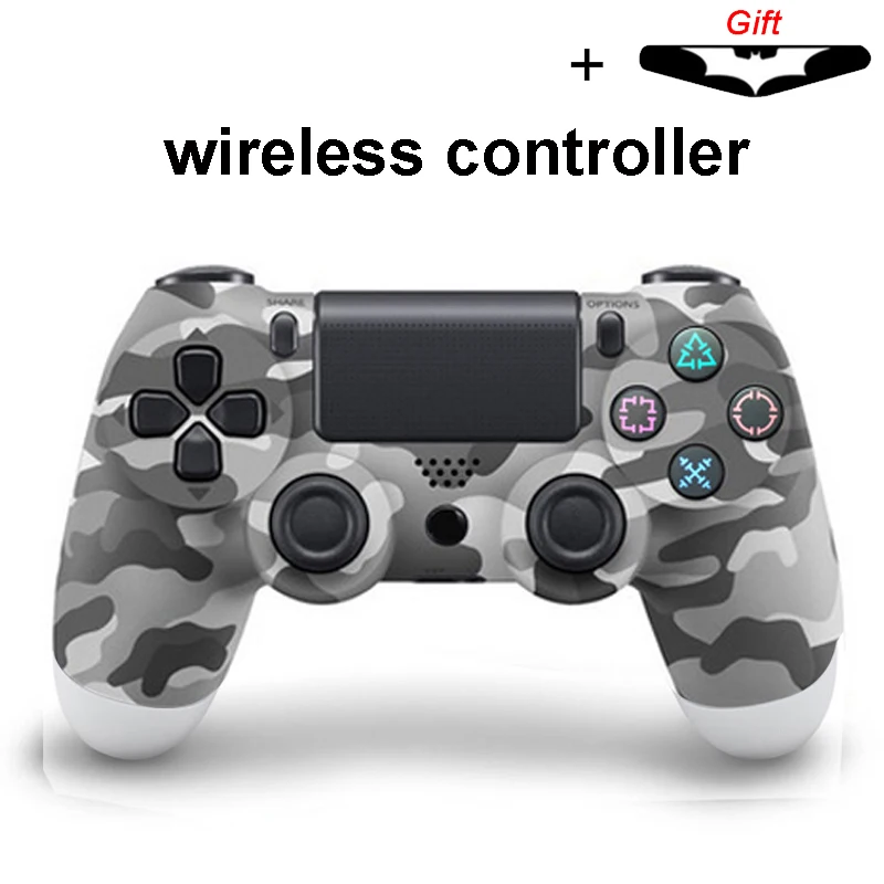 wireless Camo Gray Bluetooth беспроводной/проводной джойстик для PS4 контроллер подходит для mando ps4 консоль для Playstation Dualshock 4 геймпад для PS3 - Цвет: wireless Camo Gray