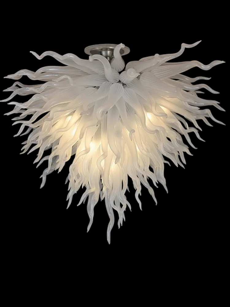 2020 современная люстра Dale Chihuly из белого дутого стекла ручной работы