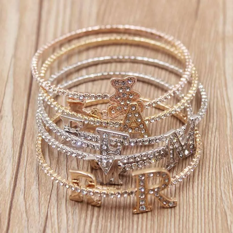 Новое поступление простые нежные браслеты золото/розовое золото/серебро браслет