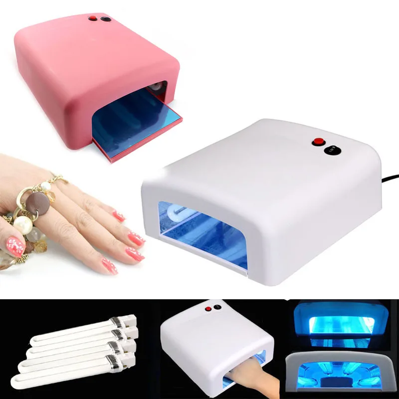 

New Pro Nail Polish Dryer Lamp 36W LED UV Gel Acrylic Curing Light Spa Kit With 4 Tubes BUTT666