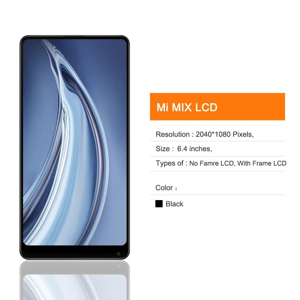 5 шт./лот 6 4 "для Xiaomi Mi Mix ЖК дисплей сенсорный экран дигитайзер сборка с рамкой