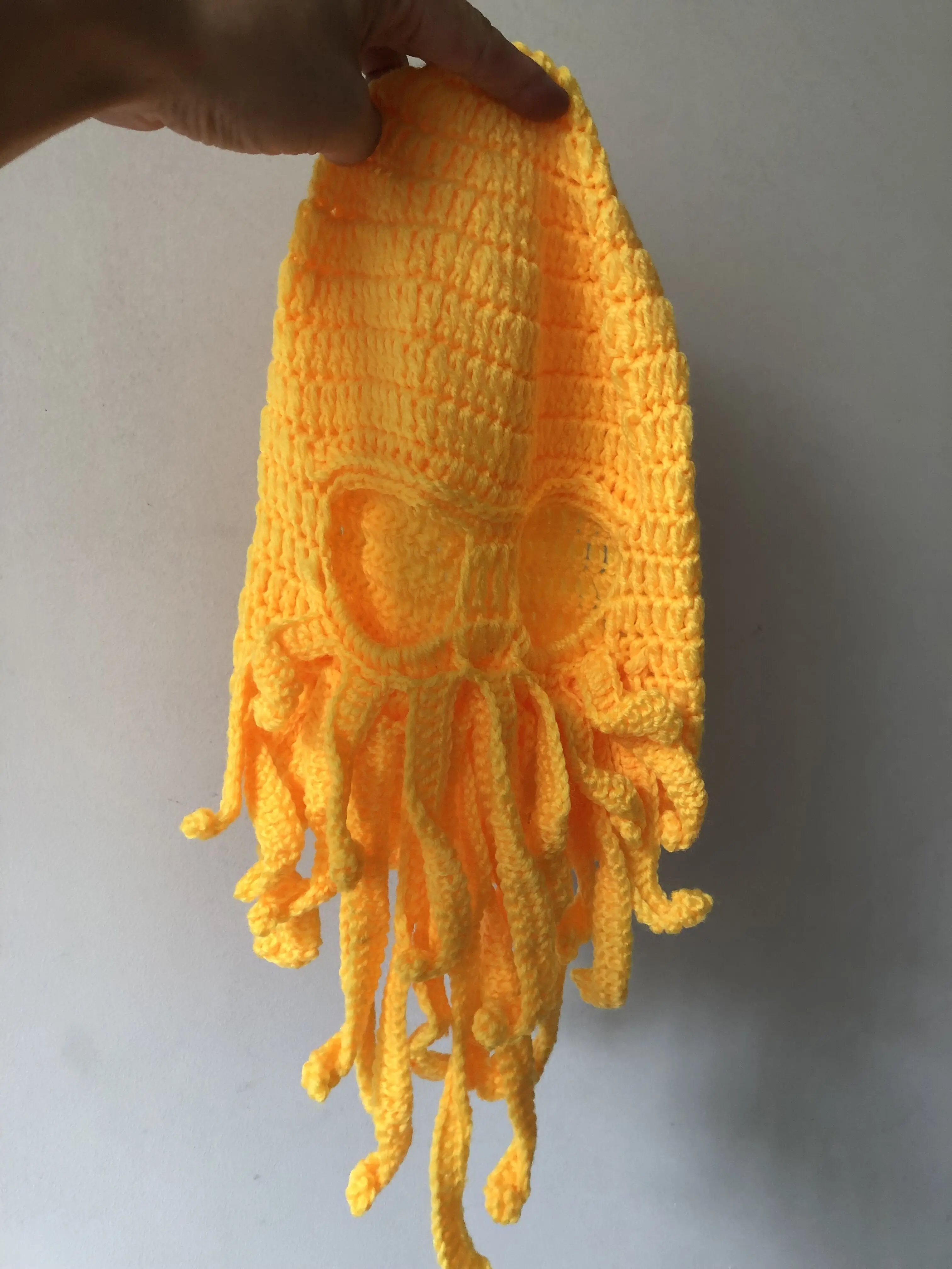 1-2 years old Yellow Mr.Kooky, крутая детская зимняя Новинка, ручная работа, вязаные забавные шляпы осьминога, шапка с животными, шапка на Хэллоуин, Cthulhu, шапочка с бородой, подарки для мальчиков девочек - Цвет: 1-2 years old Yellow