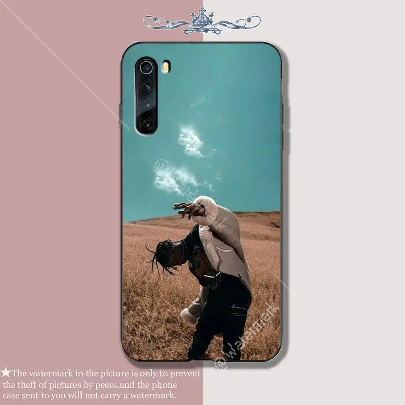 Maiyaca Travis Scott Rapper Silicone black case coque for xiaomi redmi 4X 5 plus 6 6A 7 7A 8 8A 9 note 4 T pro max cover | Мобильные