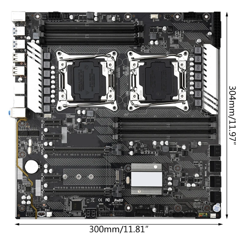 

x99 F2 Dual Desktop Motherboard CPU NVME M.2 Interface DDR4 x 8 Memory Slot Support DDR4 SATA 3 .0 SSD 256G PCI-E16X