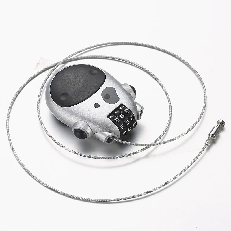 Карманный мини-замок для велосипеда с паролем светильник легкий выдвижной трос