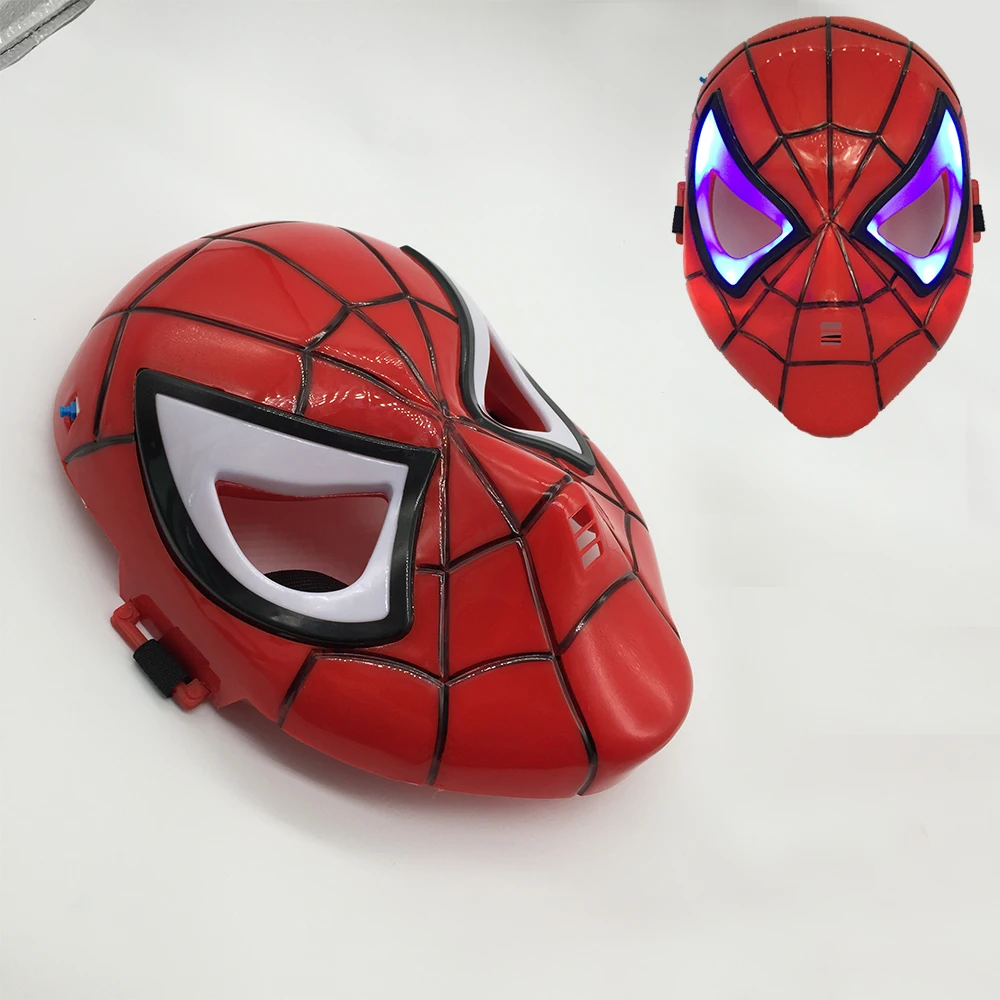 With LED Светодиодный детский игрушечная бутафория Мстители Хэллоуин маска - Цвет: With LED