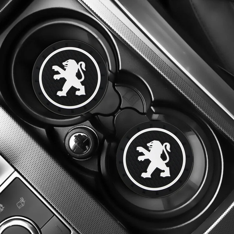 1 шт. автомобильный нескользящий коврик для подстаканника Peugeot 308 206 207 408 508 RCZ 208 3008