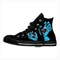 mens casual shoes cool skull print high top canvas shoes for men clown rock design fashion sneakers for man woman