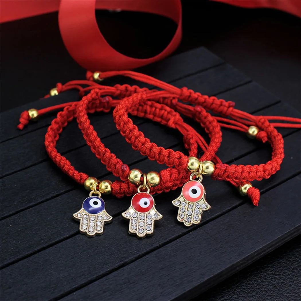 

Evil eye bracelet Turkish Women jewelry Red thread Men's bracelets Evil eye Couple Adjustable weaving bracelet gift accessories