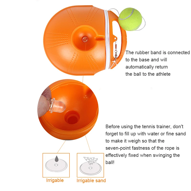 

Tennis Trainer Rebound Ball Tennis Trainer Self-Study Practice Training Tool for Kids Player BHD2
