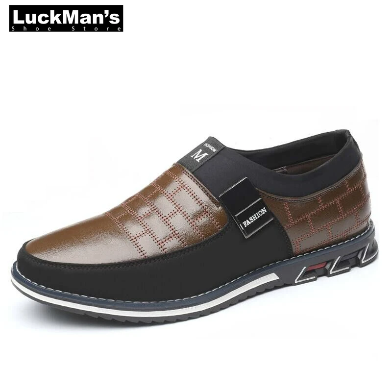 

2020 New Big Size 38-48 Oxfords Leather Men Shoes Fashion Casual Slip On Formal Business Wedding Dress Shoes Drop Shipping