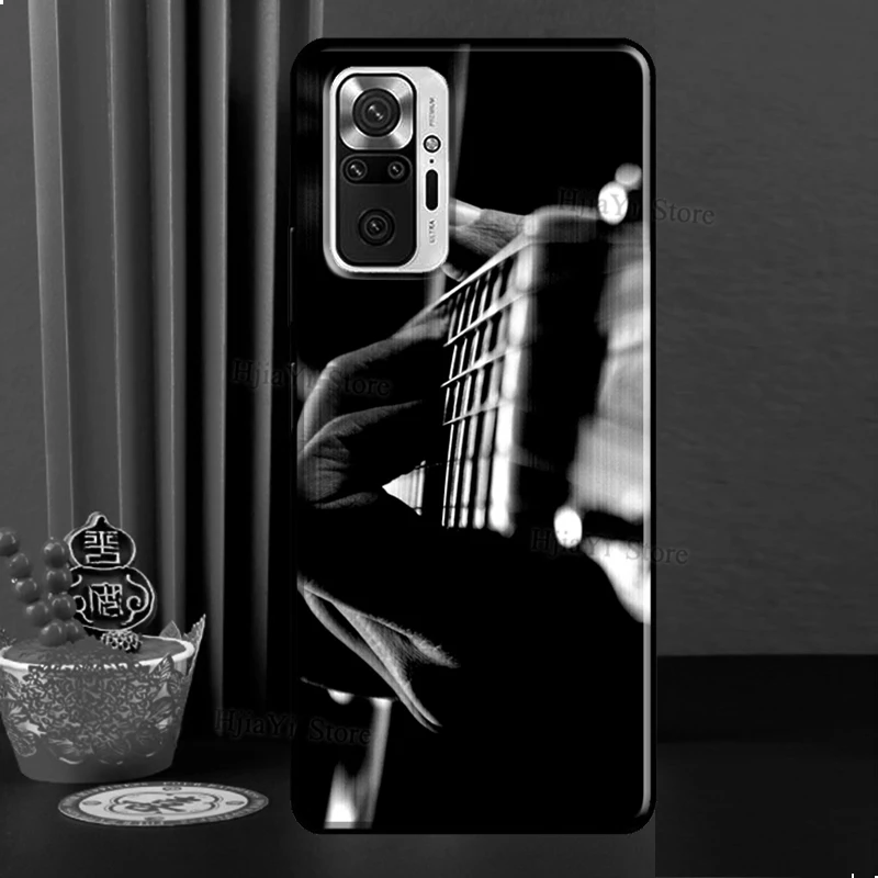 Мягкий чехол Vintage Music Guitars для Xiaomi Redmi Note 11 10 9 8 Pro 9S 10S 11S Cover 8A 9A 9C 9T и др.