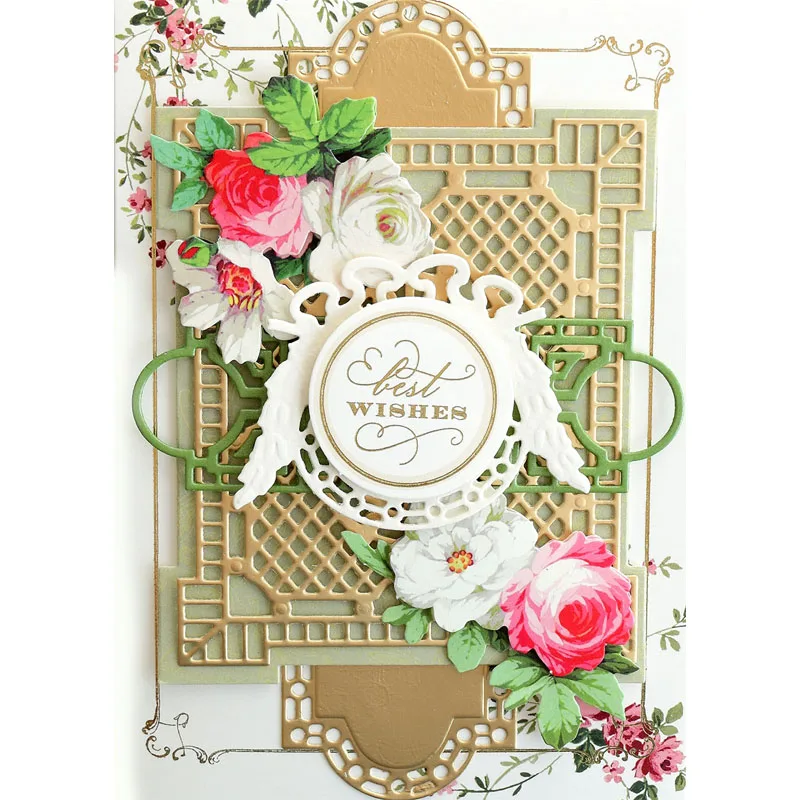 Декоративная рамка из богатых кружевов рельефный Домик имбиря радиальные