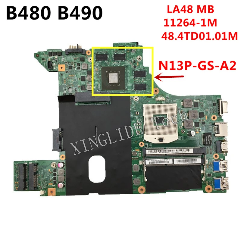 Оригинальная материнская плата для ноутбука Lenovo B490 11264-1M 48 4td01.01m Дискретная