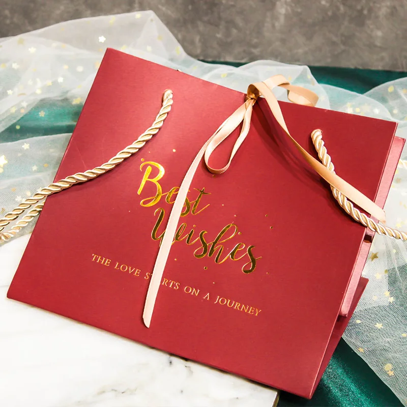 10 шт. сумка для покупок бумажная коробка конфет подарочные сумки с ручками