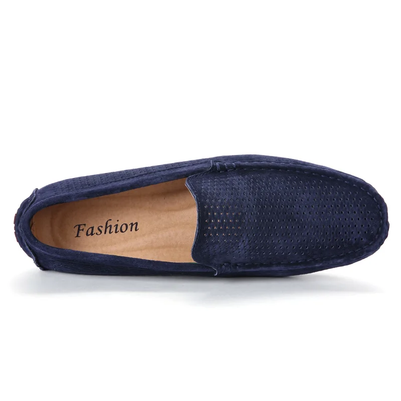 Мужские туфли хаки новые стильные для вождения с вырезами Летние дышащие