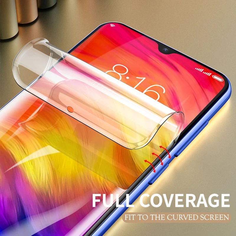 Защитная Гидрогелевая пленка для Xiaomi Redmi Note 7 8 K20 K30 Pro Nanotech полноэкранная