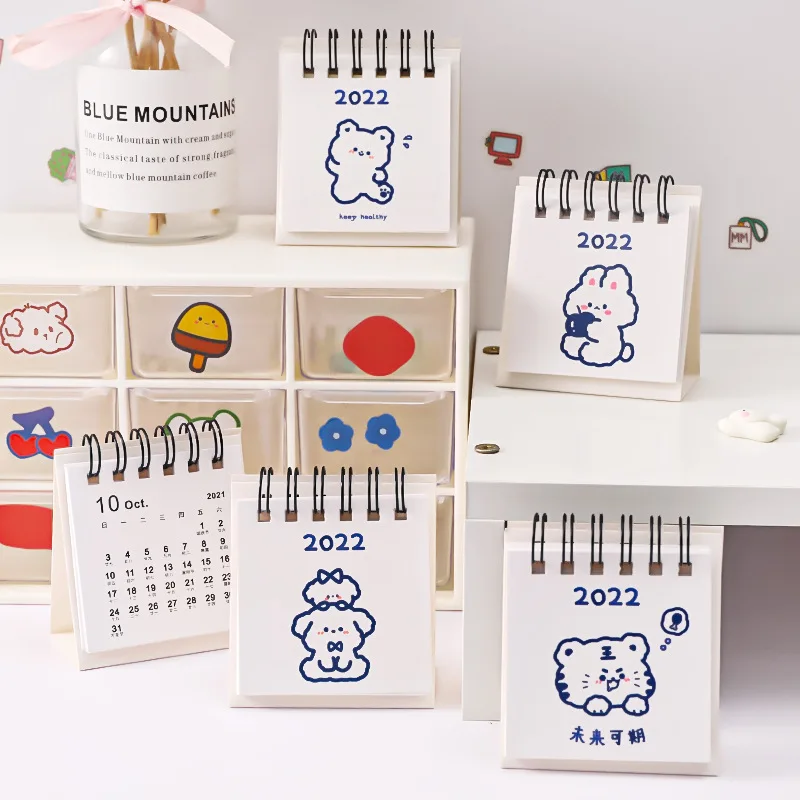 

2022 Simple Ins Small Desk Calendar Stationery Student Desktop Note Memo Calendar Learning Office Calendar Decoration Wholesale