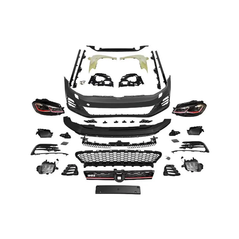 

2021 Suitable For 7.5 Golf Modified Gti Bumper Assembly Side Skirt Rear Lip Exhaust Sports Surround