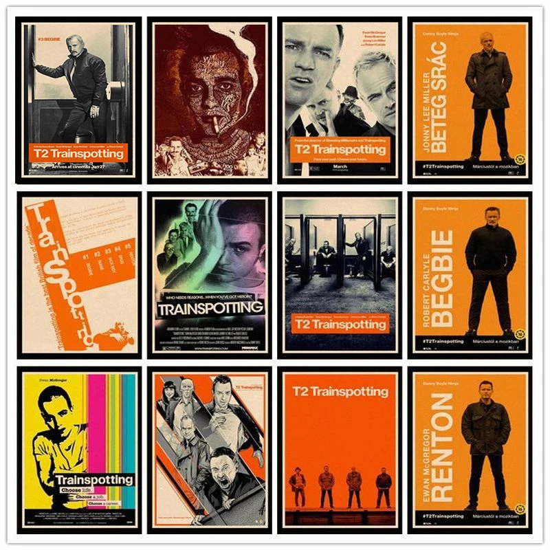 Отличные постеры JL Trainspotting Ewan McGregor для дома/бара/гостиной Декор крафт бумага