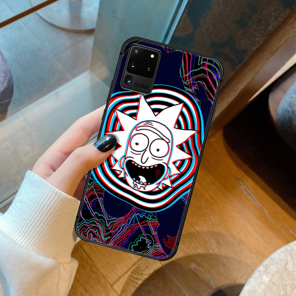 

Ricks or Mortys Cartoon Trend Phone Case For Samsung Galaxy S 6 7 8 9 10 E 20 UITRA FE 21 Edge Note 8 9 10 Plus black Bumper