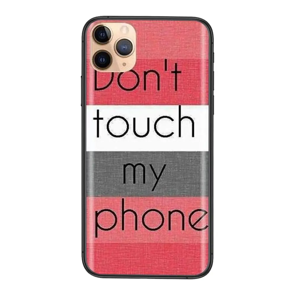 Черный силиконовый чехол с надписью Don't touch my Забавный для Xiaomi Redmi 9 8 7 K40 9A 9C Pro Plus