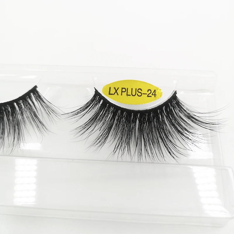 LXPLUS-24 3d норковые ресницы искусственные с индивидуальные коробки 5d 25 мм норковые ресницы Полосы Натуральные объемные wispy ресницы из натуральной норки Короткие Длинные оптовые продажи - Цвет: LXPLUS-24