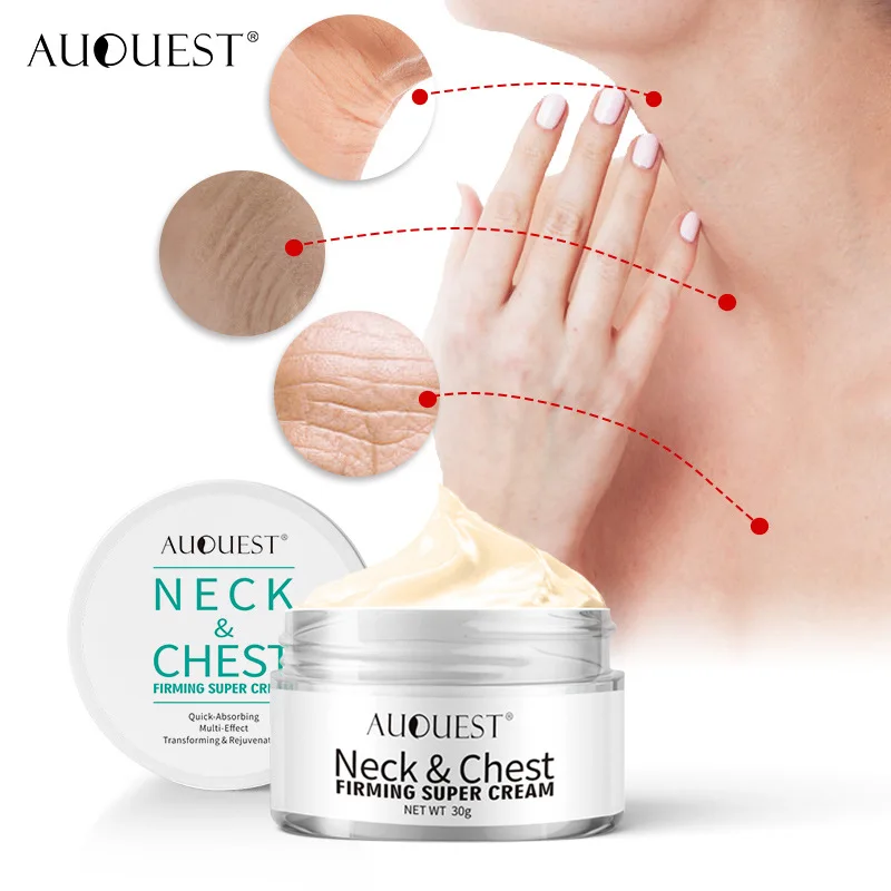 AuQuest Neck Cream Firming Rejuvenation Anti-wrinkle Skin Whitening Moisturizing Serum Tighten Lift Care | Красота и здоровье