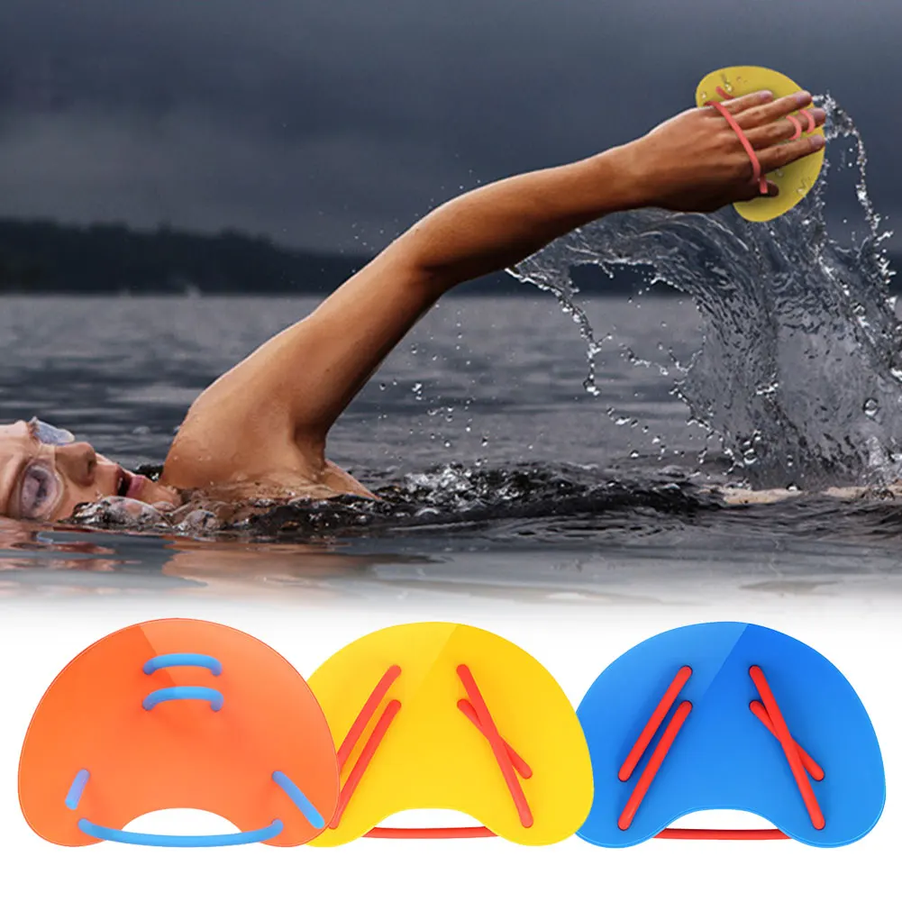 

1 Pairs Swimming Paddles Professional Swimming Strokes Practice Correction Adjustable Hand Webbed Gloves for Adult Children