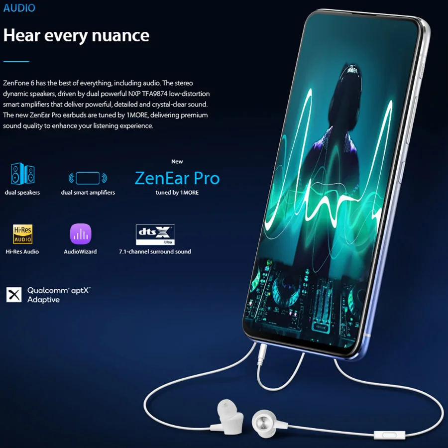 Asus Zenfone 6 ZS630KL мобильный телефон 4 дюйма 8 ГБ ОЗУ 256 Гб ПЗУ Snapdragon855 Octacore 5000 мАч NFC Android 9