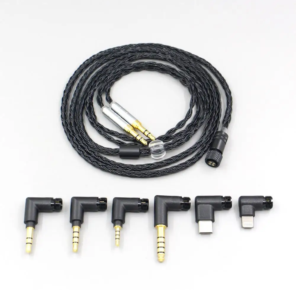 LN006985 16 ядер Черный OCC Awesome все в 1 разъем кабель для наушников Denon AH D7200 D5200 3 5 мм