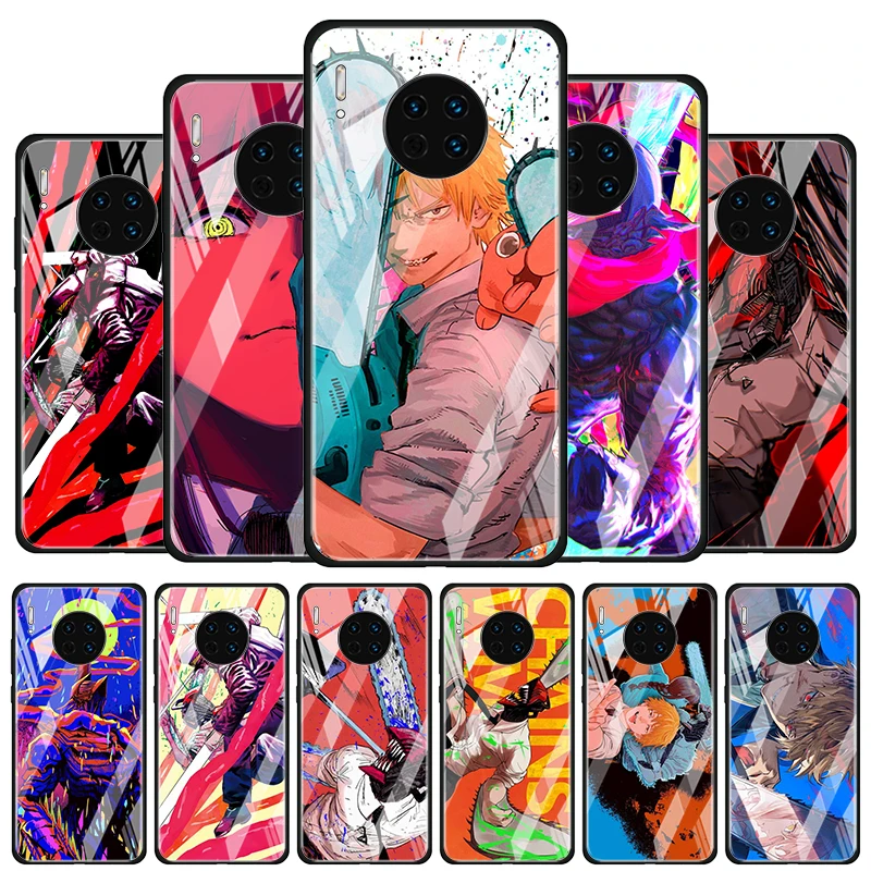 

Anime Chainsaw Man Tempered Glass Cover For Huawei Y6 Y7 Y9 Y5P Y6P Y8S Y8P Y9A P Smart Z 2019 2020 2021 Phone Case