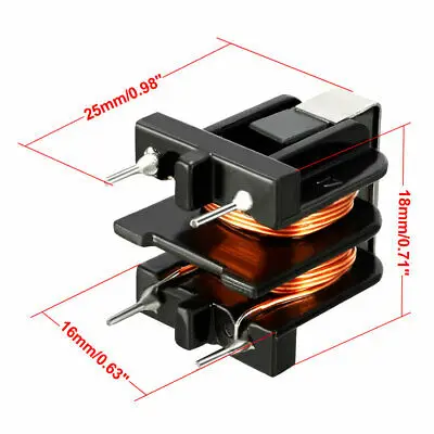 2Pcs Toroid Magnetic Inductor Monolayer Wire Wind Wound 10mH Inductance Coil |
