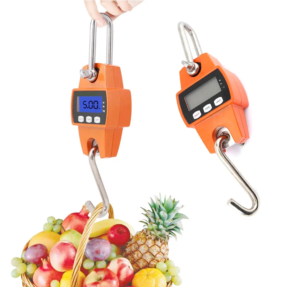 

300KG/660LBS LCD Digital Electronic Balance Hanging Scales Heavy Duty Weight Tool for Home Farm Market Mini Crane Scale Portable